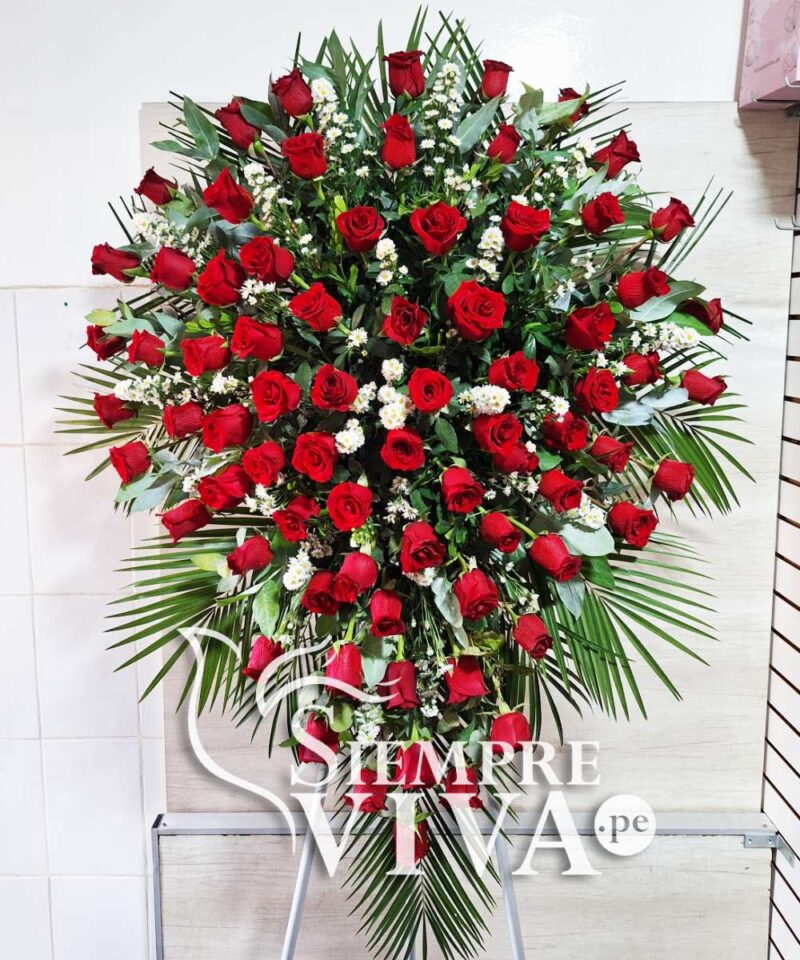Arreglos funebre lagrima con liliums d4