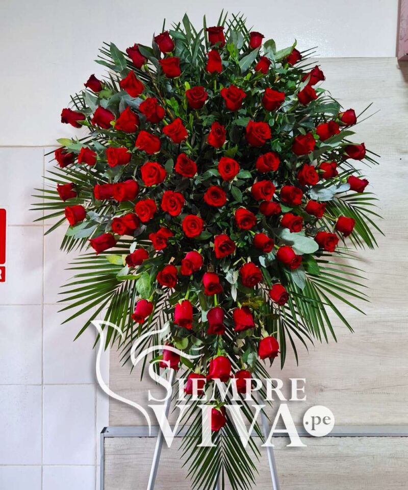 Lagrima funebre premium rosas rojas 2