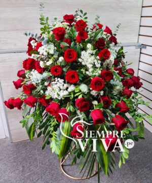 Manto Fúnebre Premium de Rosas Rojas V2