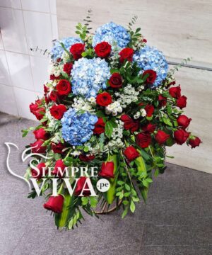 Manto Fúnebre Premium de Rosas Rojas V3
