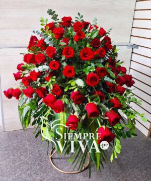 Manto Fúnebre Premium de Rosas Rojas